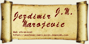 Jezdimir Marojević vizit kartica